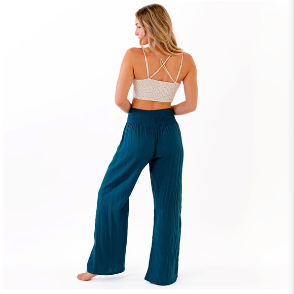 Lotus & Luna Wide Leg Pants in Moroccan Blue - Picture 3 of 12